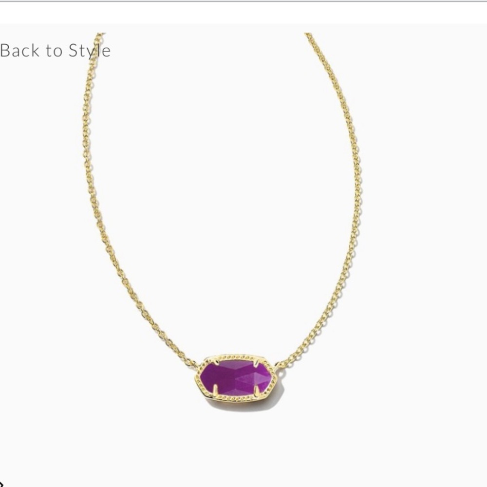 NWT Purple Kendra Scott Elisa Pendant